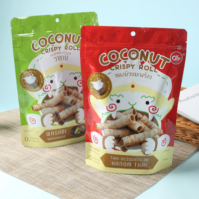 Custom printed stand up pouch with zipper for Candy .Cookies ,Biscuits .Coffee packaging
