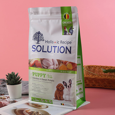 Large Flat Bottom 500g Dog Food Bags Recyclable Plastic Recycling Pet Food Pouches