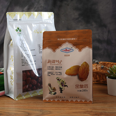 50g Heat Sealable Bags 100g 200g Food Plastic Packaging Bags Flat Bottom With Window