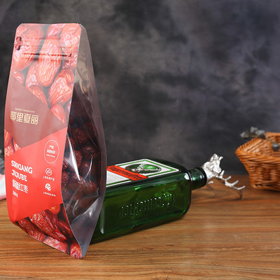 Snack Food Quad Middle Seal 220g Custom Printed Packaging Bags Printed Plastic Bags For Food Packaging