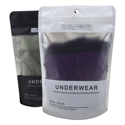 Matte Slider Print T Shirt Bags Frosted  ODM Sustainable Garment Packaging