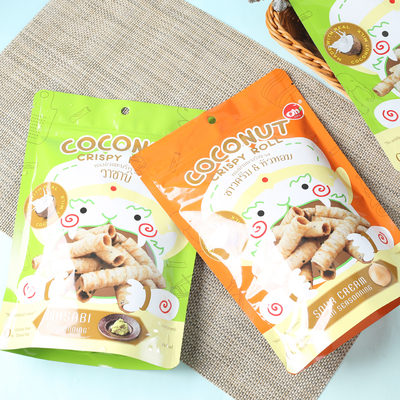 Custom printed stand up pouch with zipper for Candy .Cookies ,Biscuits .Coffee packaging