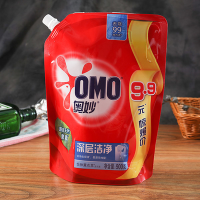 Plastic 60mic Spout Pouch Packaging  Detergent Powder Packaging Pouch