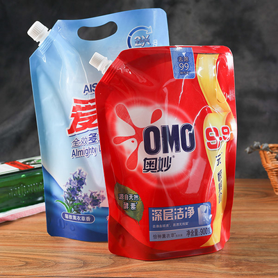 Plastic 60mic Spout Pouch Packaging  Detergent Powder Packaging Pouch