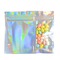 Smell Proof Small Plastic Resealable Bags Shiny Reusable Foil Bags Holographic Makeup
